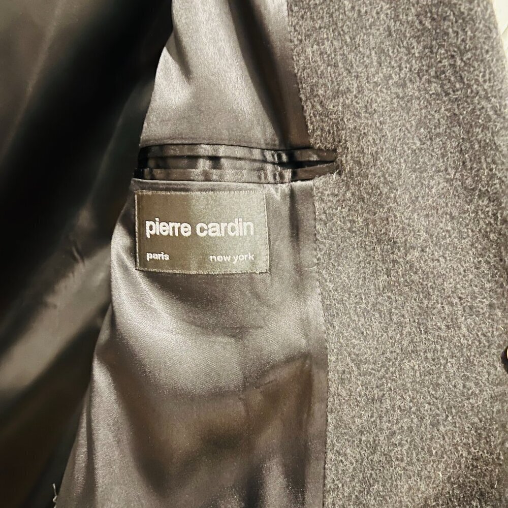 Vintage Men’s Pierre Cardin Cashmere Wool Blend Double Breasted Long Over Coat - Picture 8 of 16
